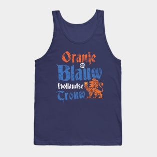 Oranje en Blauw Hollands Trouw! Koningsdag Tank Top